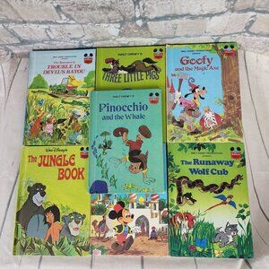 Walt Disney's Wonderful World  of Reading Books 1970s/80;s Matte Covers Set of 7